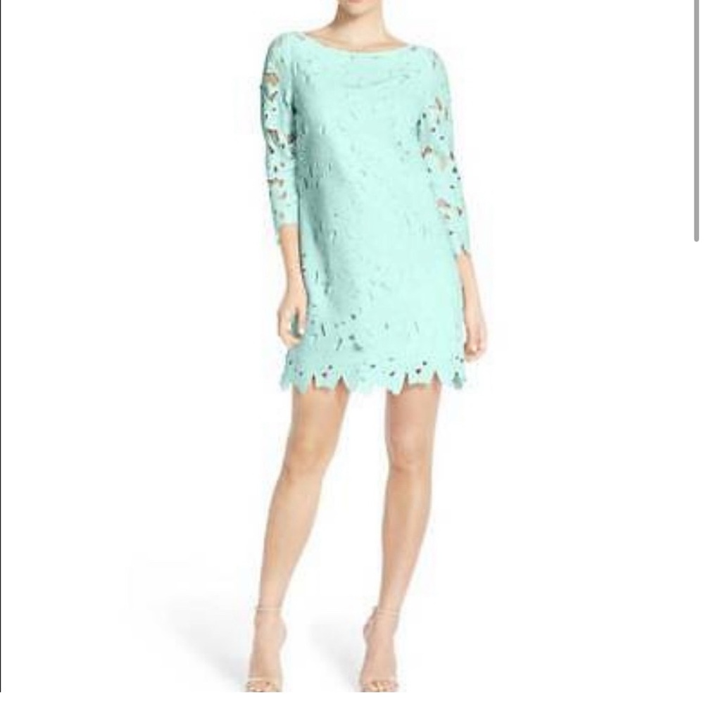 Aqua Lace Dress